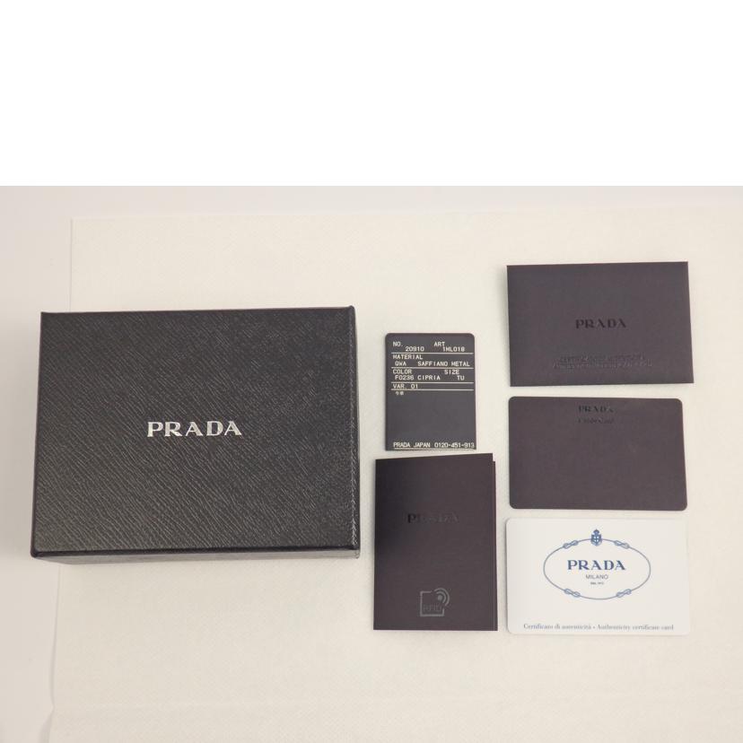 ＰＲＡＤＡ プラダ/　サフィアーノメタルレザーコンパクトジップ/1ML018//ABランク/62