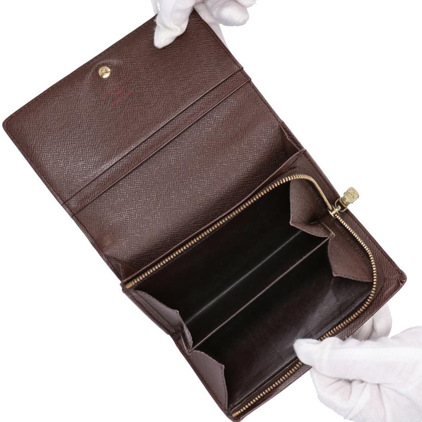 ＬＯＵＩＳ　ＶＵＩＴＴＯＮ ルイヴィトン/ポルトフォイユトレゾール／ダミエ／エベヌ/N61736//CA0***/ABランク/75
