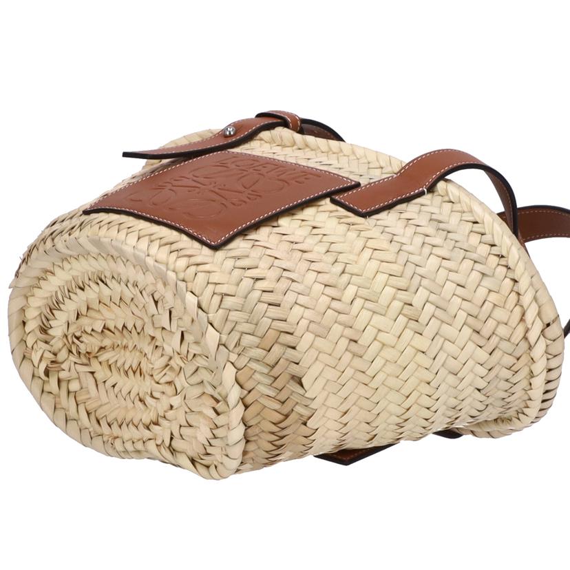 美品　LOEWE かごバッグ LOEWE □極美品□ ロエベ アナグラム バスケットバッグ ラフィア
