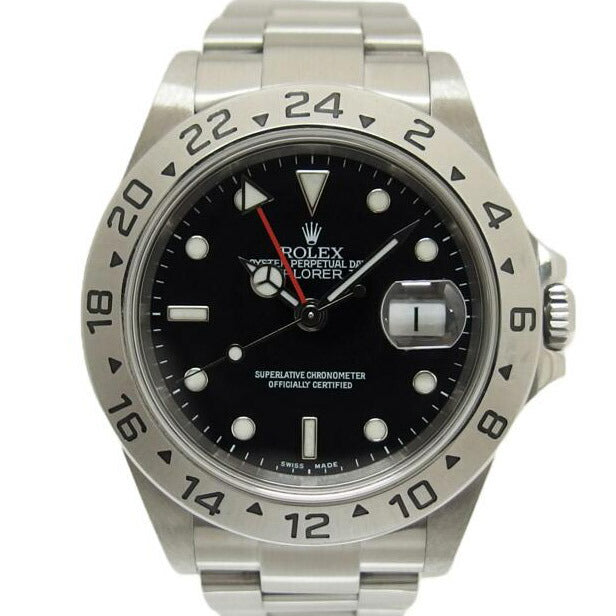 ＲＯＬＥＸ ロレックス　2003年頃製造/エクスプローラーⅡ／ブラック文字盤／自動巻き/16570T//F58****/Aランク/04