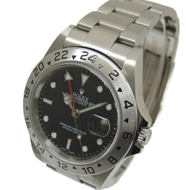 ＲＯＬＥＸ ロレックス　2003年頃製造/エクスプローラーⅡ／ブラック文字盤／自動巻き/16570T//F58****/Aランク/04