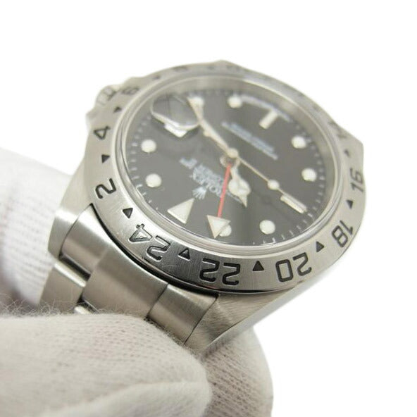 ＲＯＬＥＸ ロレックス　2003年頃製造/エクスプローラーⅡ／ブラック文字盤／自動巻き/16570T//F58****/Aランク/04