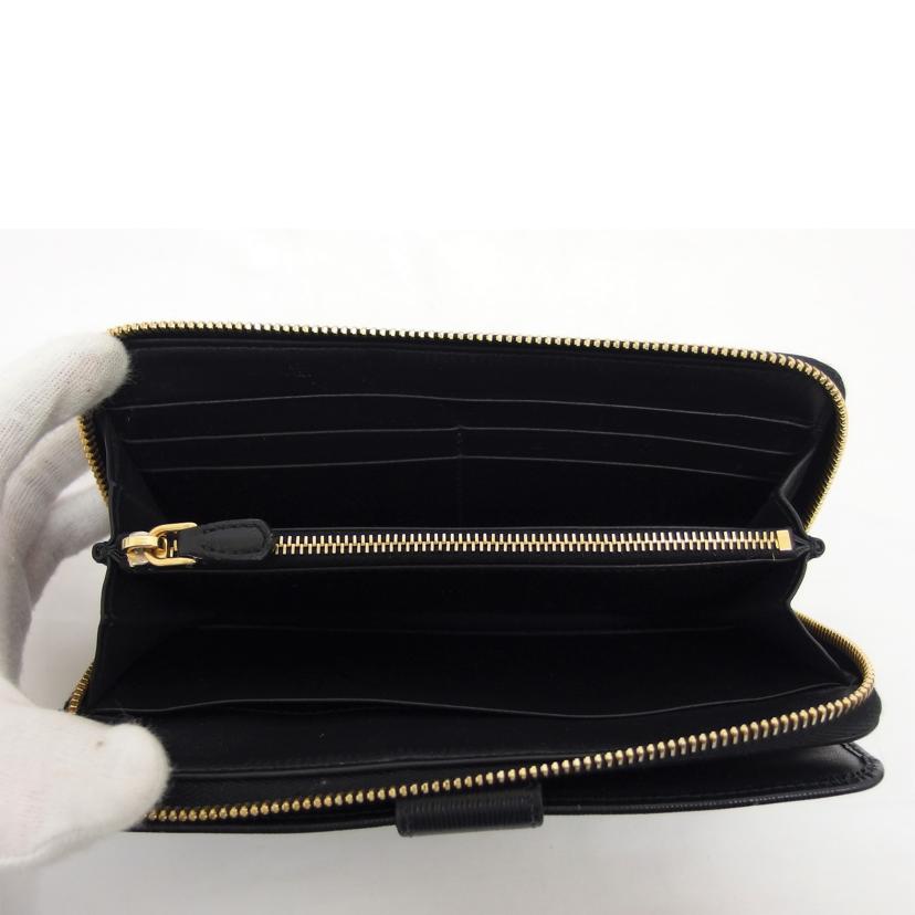 ＰＲＡＤＡ プラダ/ヴィッテロムーブ／ラウンドファスナー長財布／ブラック/1ML348//95N/Bランク/04