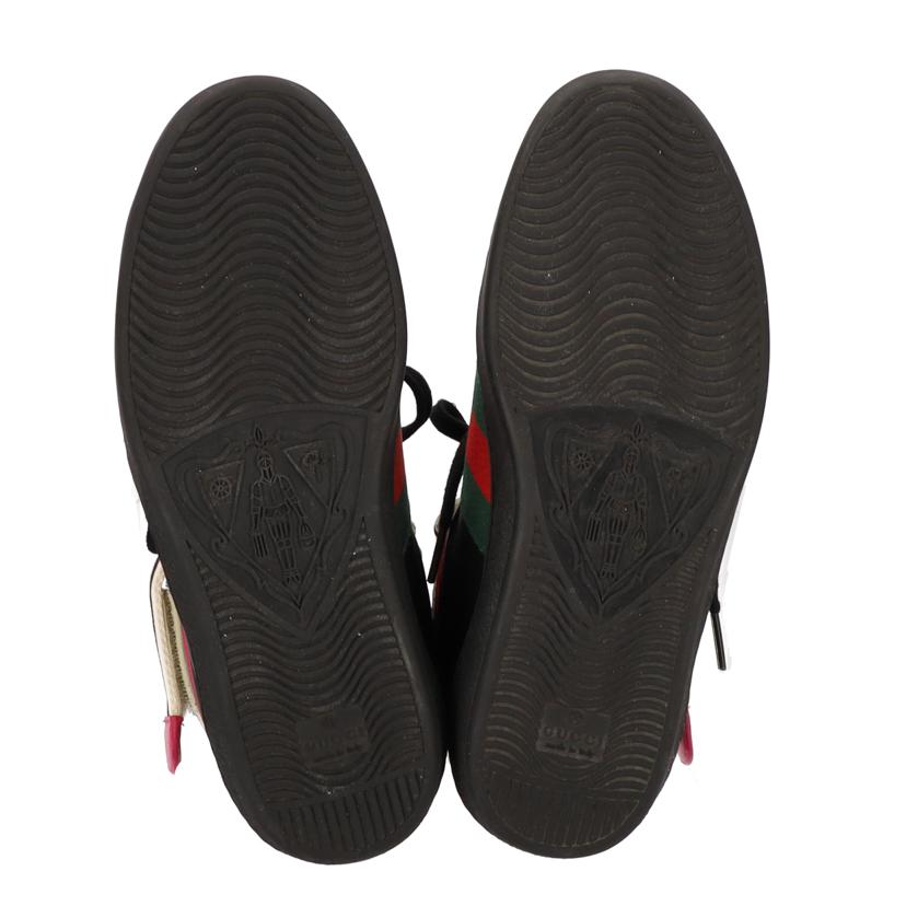 ＧＵＣＣＩ グッチ/エースストライプハイカットスニーカー　　ＢＬＫ/523472//03Z/ABランク/75