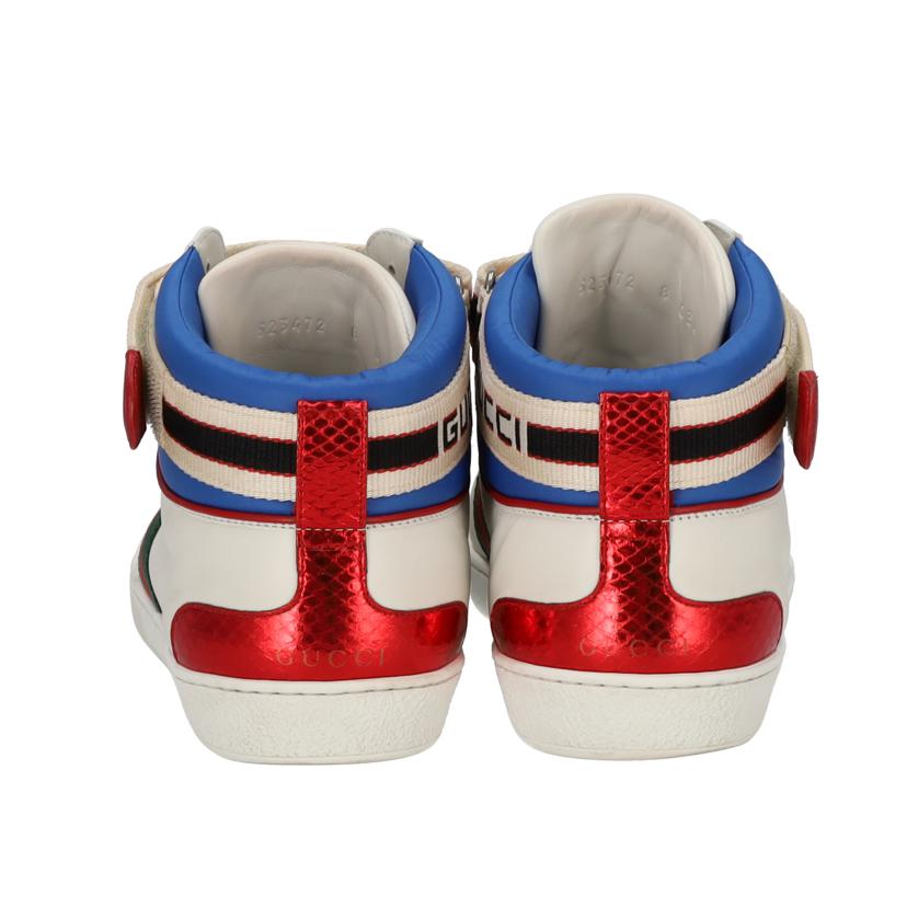 ＧＵＣＣＩ グッチ/エースストライプハイカットスニーカー　　ＷＨＴ/523472//03L/ABランク/75