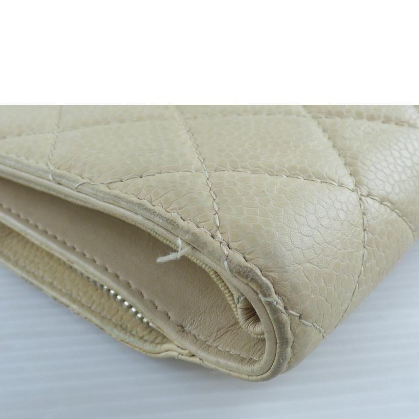 ＣＨＡＮＥＬ シャネル/キャビアスキン２つ折り財布//156*****/Bランク/64