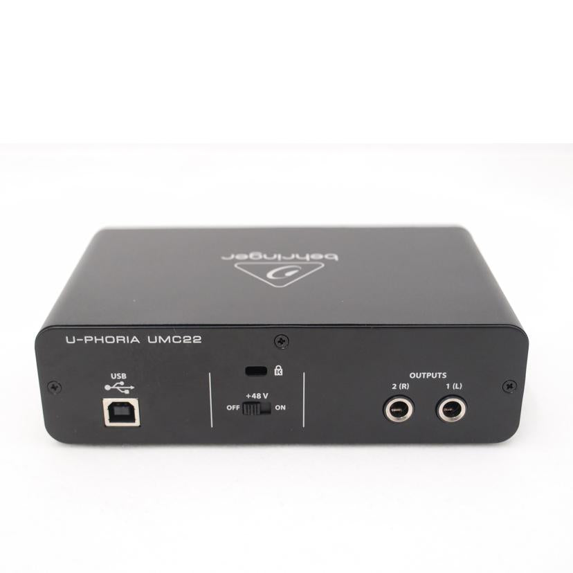 ＢＥＨＲＩＮＧＥＲ ベリンガー/オーディオインターフェース/UMC22 U-PHORIA//11875AUX/Aランク/69