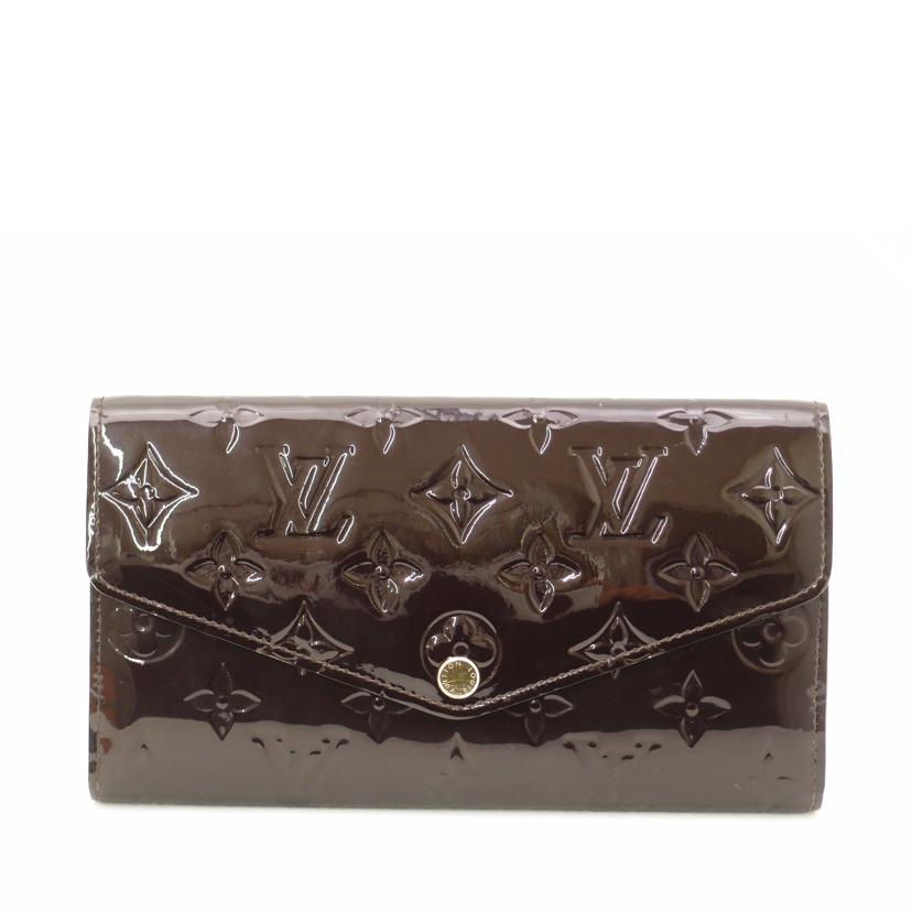 ＬＯＵＩＳ　ＶＵＩＴＴＯＮ ルイヴィトン　ビトン　二つ折り長財布　新型　紫　レディース/ポルトフォイユサラ／ヴェルニ／アマラント/M90152//TS1***/Aランク/69