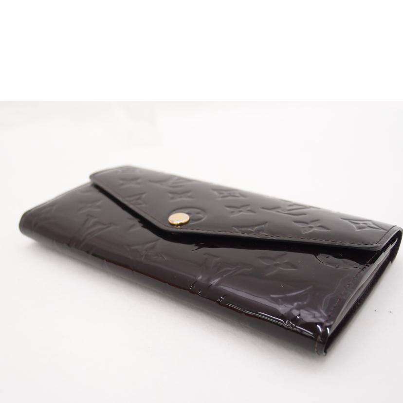 ＬＯＵＩＳ　ＶＵＩＴＴＯＮ ルイヴィトン　ビトン　二つ折り長財布　新型　紫　レディース/ポルトフォイユサラ／ヴェルニ／アマラント/M90152//TS1***/Aランク/69