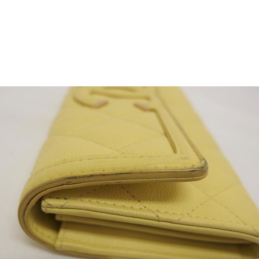 ＣＨＡＮＥＬ シャネル/ＣＣフィリグリー／キャビアスキン／二つ折り長財布/A84448//25516816/ABランク/04