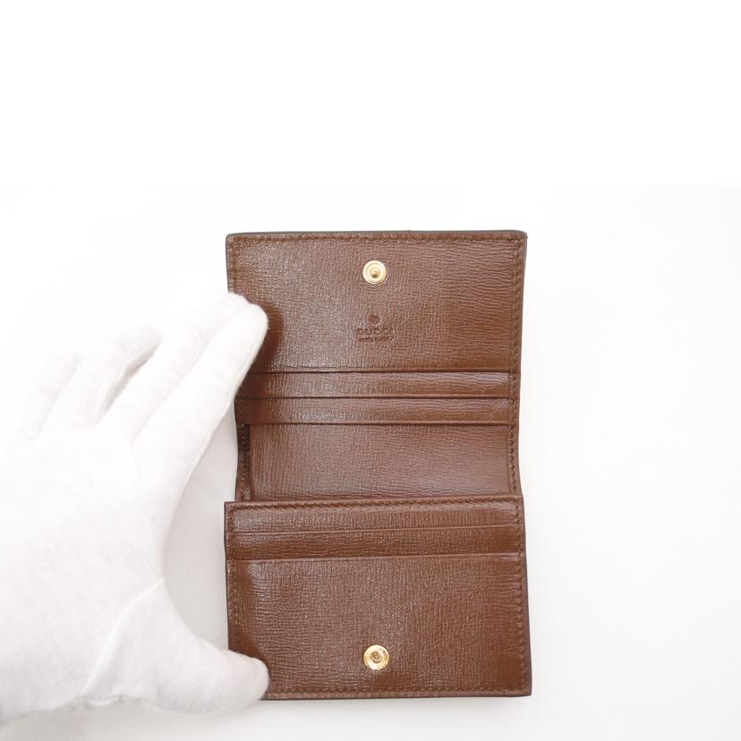 ＧＵＣＣＩ グッチ　二つ折り財布　茶　レディース/ＧＧスプリームハートコンパクト財布／ブラウン/64884//041*/SAランク/69