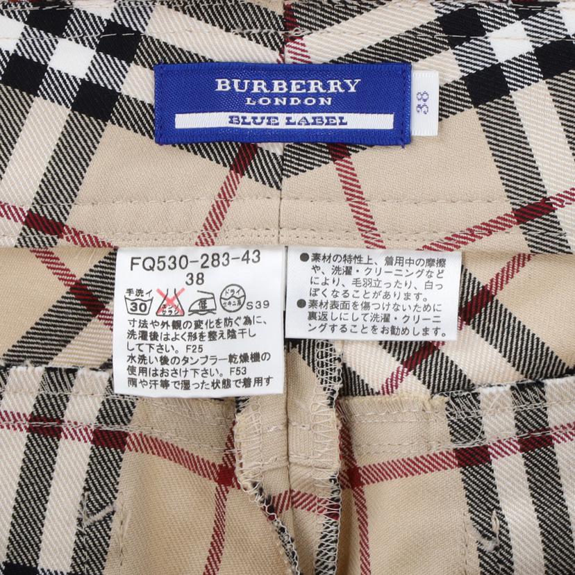 ＢＵＲＢＥＲＲＹ　ＢＬＵＥＬＡＢＥＬ バーバル―ブルーレーベル/ノバチェックフレアーパンツ/FQ530-283-43//Aランク/75