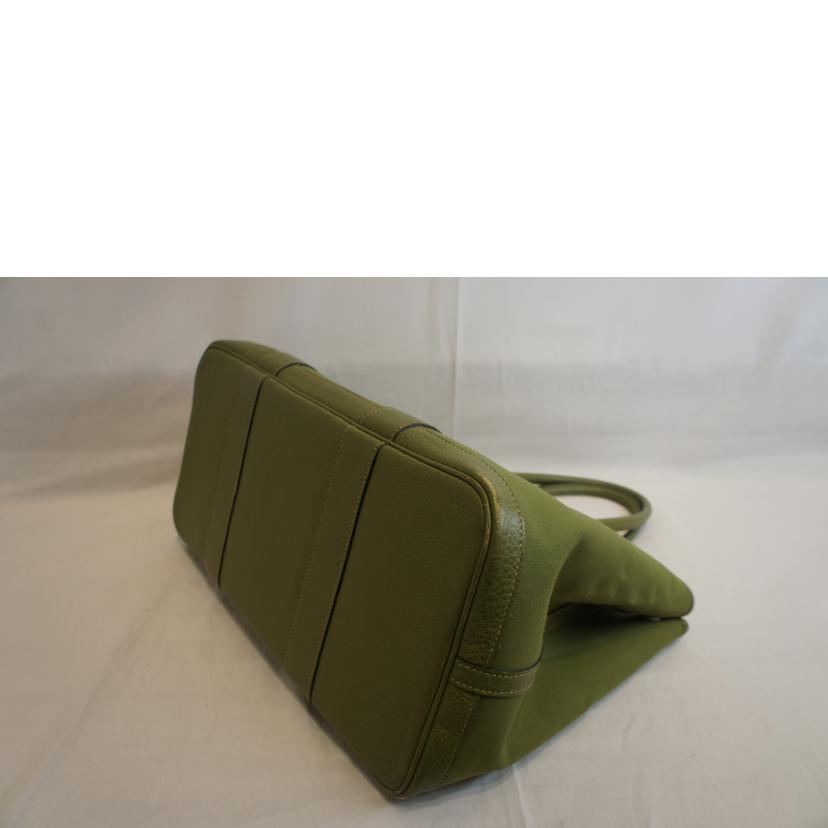 ＨＥＲＭＥＳ エルメス/ガーデンパーティーＰＭ／トワルオフィシエ／アニスグリーン//J □J刻印/Bランク/92