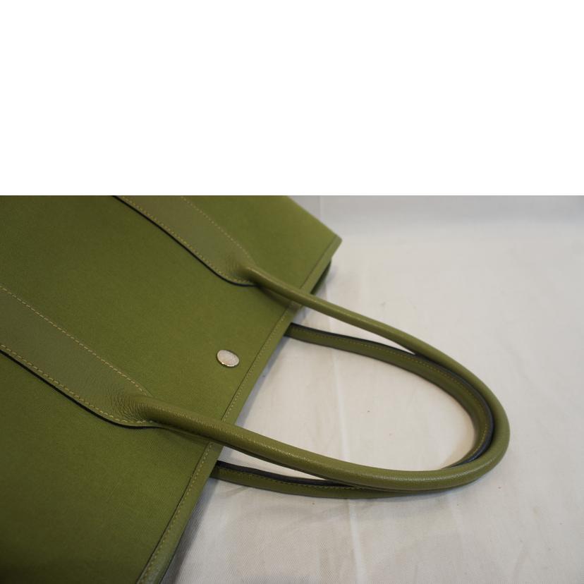 ＨＥＲＭＥＳ エルメス/ガーデンパーティーＰＭ／トワルオフィシエ／アニスグリーン//J □J刻印/Bランク/92