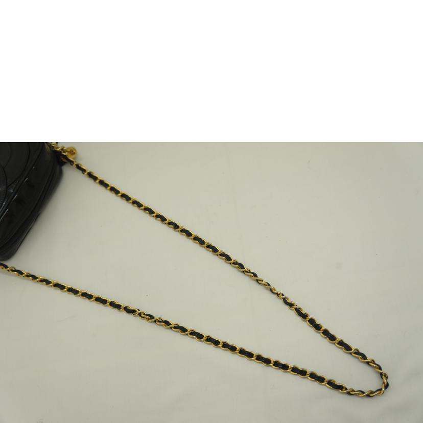 ＣＨＡＮＥＬ シャネル/ココマークチェーンショルダー／パテント・ラム黒//0872044/Bランク/09