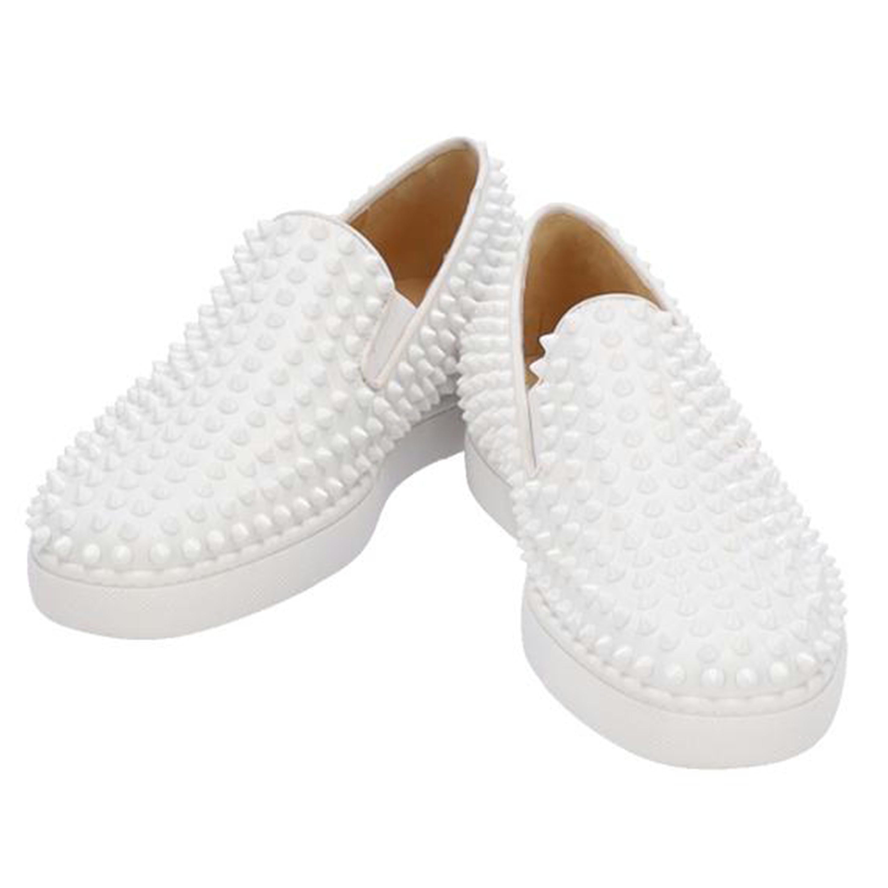 Ｃ．Ｌｏｕｂｏｕｔｉｎ クリスチャン・ルブタン/スパイクスタッズ・ローラーボートレザースニーカー/3120490//Bランク/75