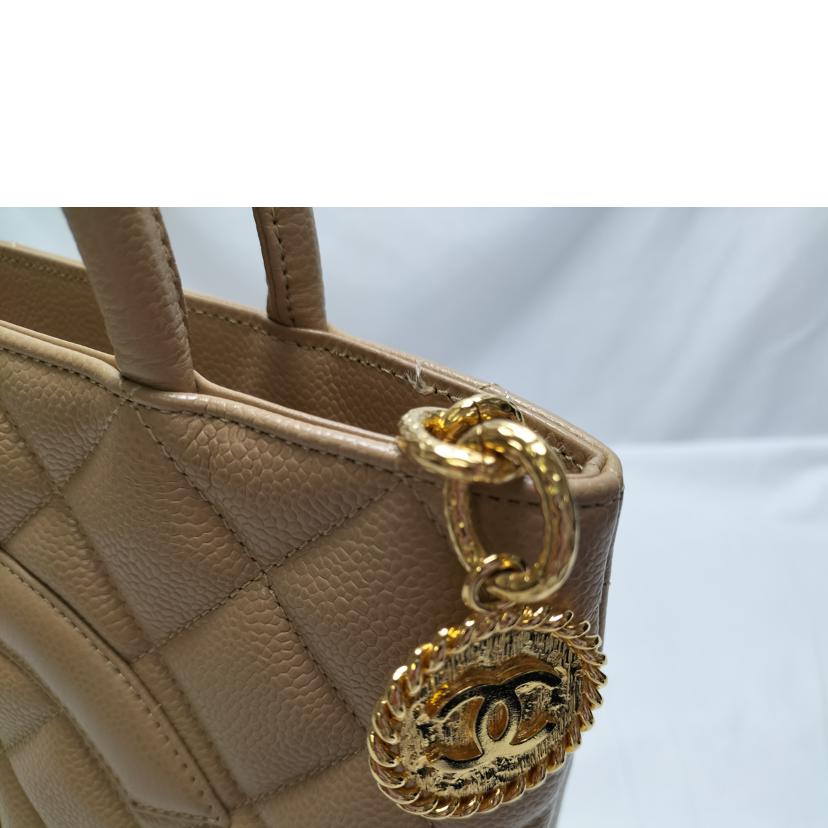 ＣＨＡＮＥＬ シャネル/復刻トート　キャビアスキン　ゴールド金具　ベージュ//7603576/ABランク/52
