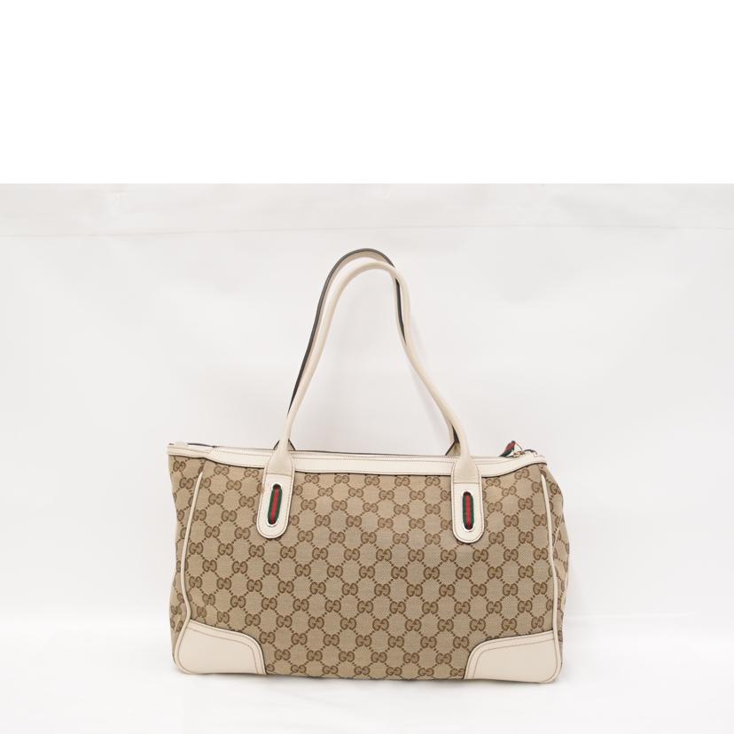 ＧＵＣＣＩ グッチ　ハンドバック　ショルダーバッグ　白　リボン　シェリー　レディース　肩掛け/プリンシーＧＧキャンバストート／ホワイト/177052//203***/Aランク/69