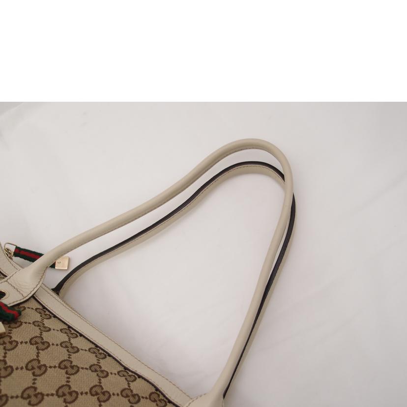 ＧＵＣＣＩ グッチ　ハンドバック　ショルダーバッグ　白　リボン　シェリー　レディース　肩掛け/プリンシーＧＧキャンバストート／ホワイト/177052//203***/Aランク/69