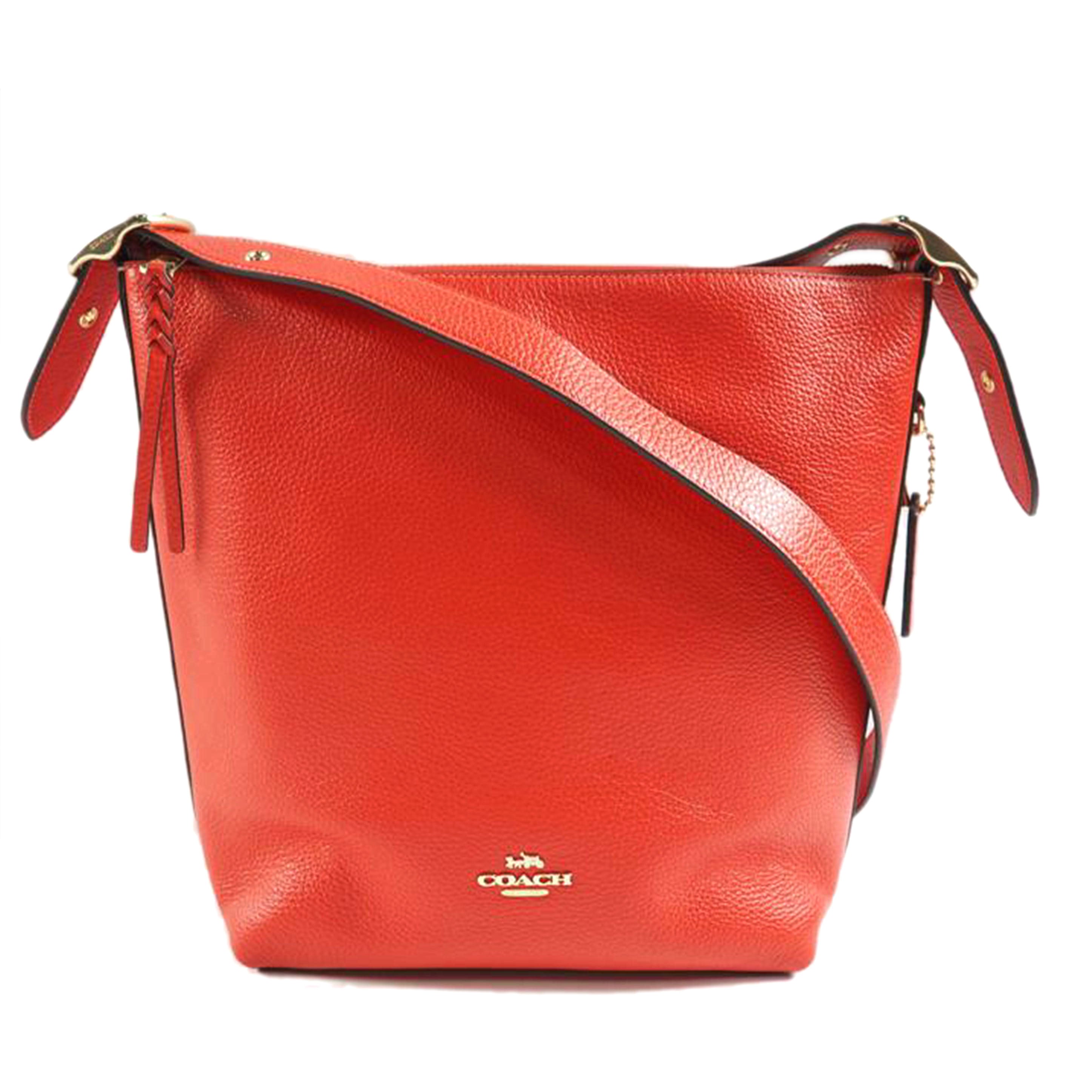 ＣＯＡＣＨ コーチ/ショルダーバッグ／Ｖａｌ　Ｄｕｆｆｌｅ　レザー／朱赤/C2818//B22**/Bランク/79