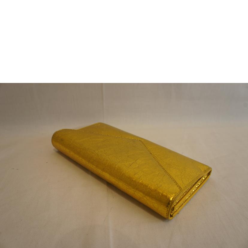 ＢＡＬＥＮＣＩＡＧＡ バレンシアガ/ＰＡＰＩＥＲペーパーロングウォレットゴールド/499207//527545/ABランク/92