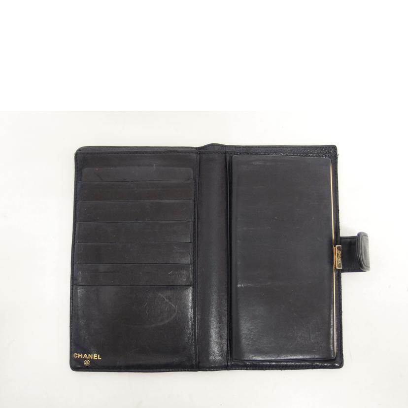 ＣＨＡＮＥＬ シャネル/ココマーク／キャビアスキン／二つ折りガマ口財布／ブラック/A13498//6938194/Bランク/04