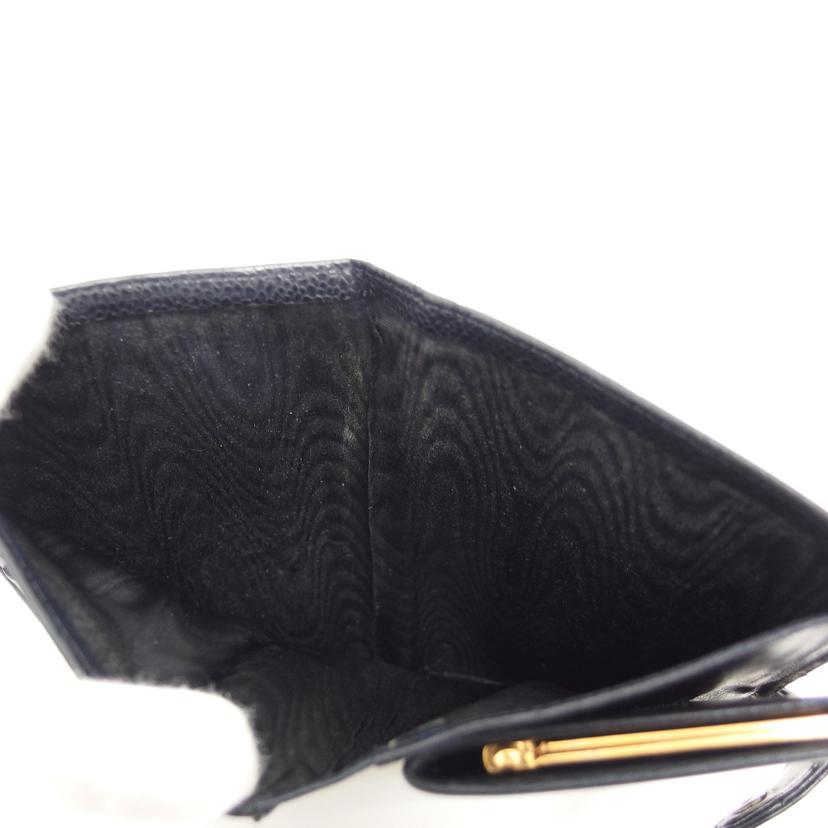 ＣＨＡＮＥＬ シャネル/ココマーク／キャビアスキン／二つ折りガマ口財布／ブラック/A13498//6938194/Bランク/04