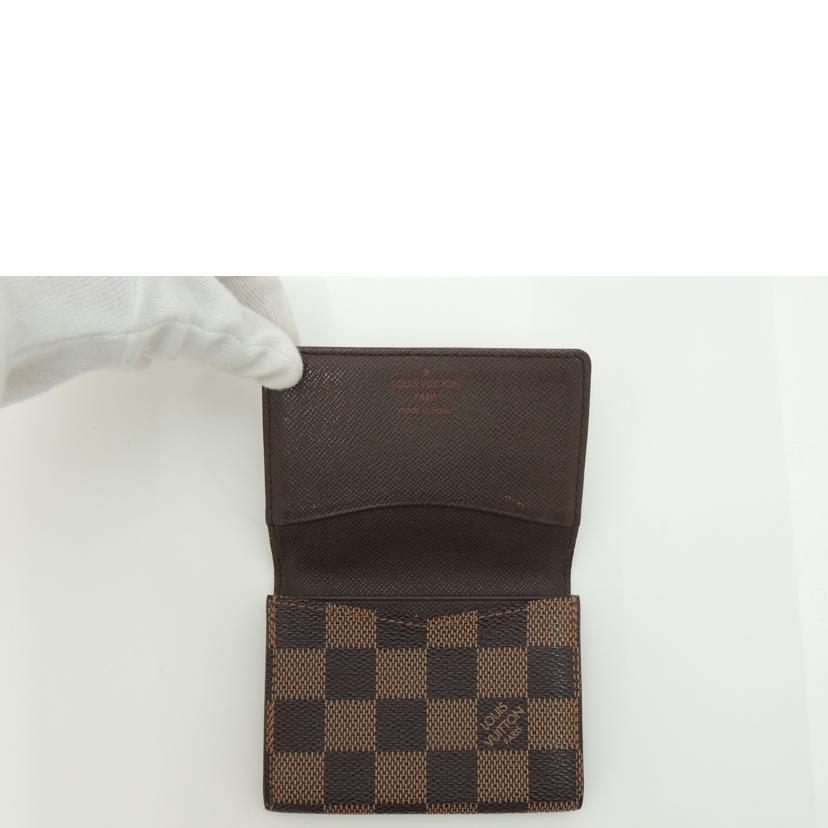 ＬＯＵＩＳ　ＶＵＩＴＴＯＮ ルイ・ヴィトン　名刺入れ　カードケース　市松模様　ブラウン　メンズ　レディース/アンヴェロップ・カルトドゥヴィジット／ダミエ・エベヌ/N62920//CA0094/ABランク/69