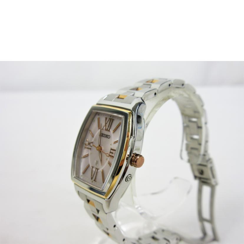 動作OK】SEIKO ルキア 1B22-0CF0 電波ソーラー 手間どる スクエア 