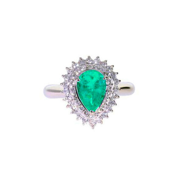 /◎　ＰＴ９００エメラルドダイヤリング１．２７／Ｄ０．５５ｃｔ//Aランク/75