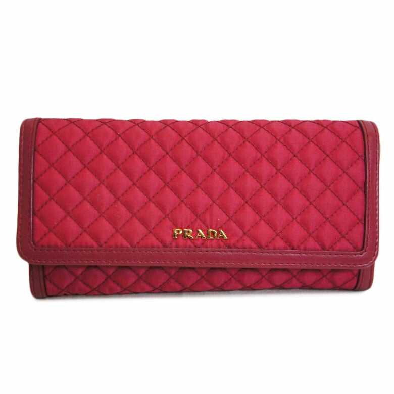 ＰＲＡＤＡ プラダ/キルティングロングウォレットピンク/1M1132//224/ABランク/92