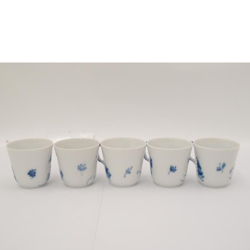 ﾛｲﾔﾙｺﾍﾟﾝﾊｰｹﾞﾝ/ブルーフラワー　カップ＆ソーサー　５客セット//SAランク/69