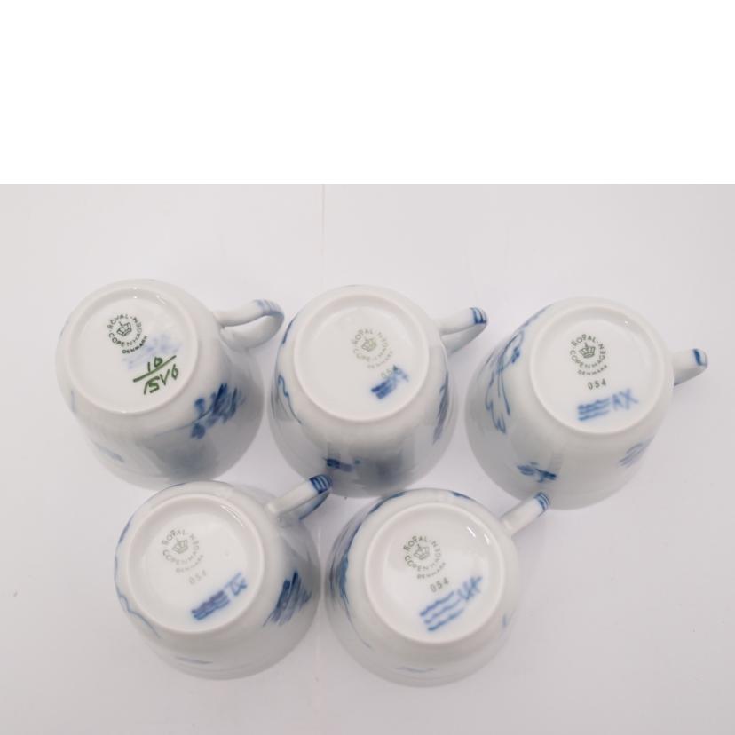 ﾛｲﾔﾙｺﾍﾟﾝﾊｰｹﾞﾝ/ブルーフラワー　カップ＆ソーサー　５客セット//SAランク/69