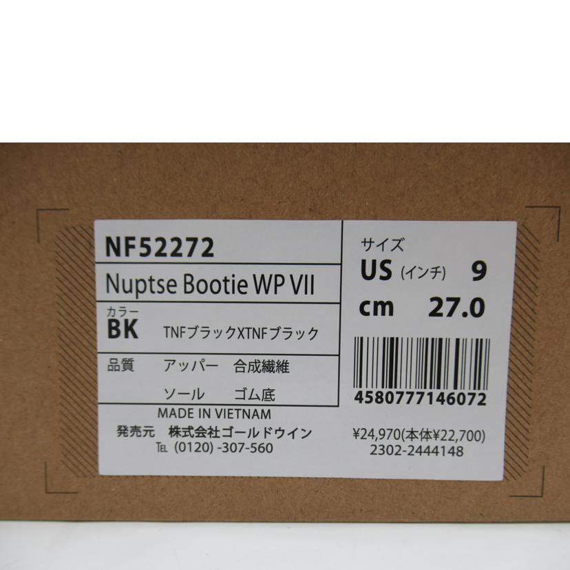 ＴＨＥ　ＮＯＲＴＨ　ＦＡＣＥ/Ｎｕｐｔｓｅ　Ｂｏｏｔｉｅ　ＷＰ　ＶＩＩ／１２２６/NF52272//SAランク/63