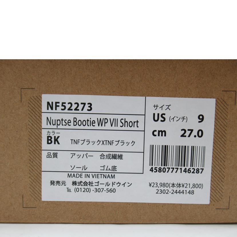 ＴＨＥ　ＮＯＲＴＨ　ＦＡＣＥ/Ｎｕｐｔｓｅ　Ｂｏｏｔｉｅ　ＷＰ　ＶＩＩ／Ｓｈｏｒｔ／１２２６/NF52273//SAランク/63