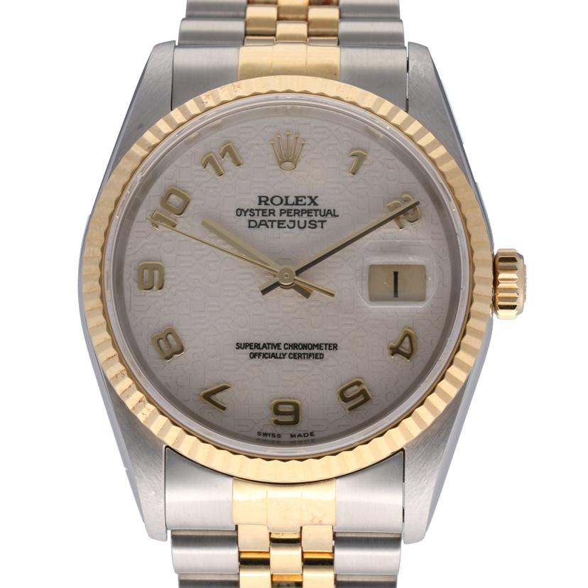 ＲＯＬＥＸ ロレックス　1997年頃製造　K18YG　コンビ　ホリコン　自動巻き　アイボリー/デイトジャスト／コンピューター文字盤／Ｕ番/16233//U972305(1997)/SAランク/75