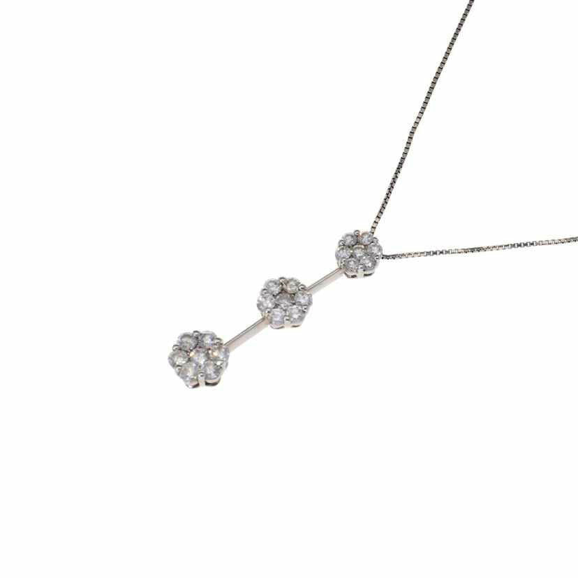 /　Ｋ１８ＷＧダイヤネックレス１．２０ｃｔ//Aランク/75