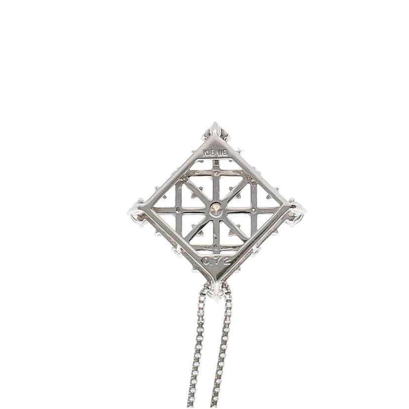 K18WGダイヤネックレス0.72ct//ABランク/75