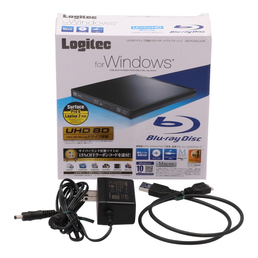 Ｌｏｇｉｔｅｃ ロジテック/外付けＢＤドライブ/LBD-PUD6U3LBK//93G821400563W/Bランク/82