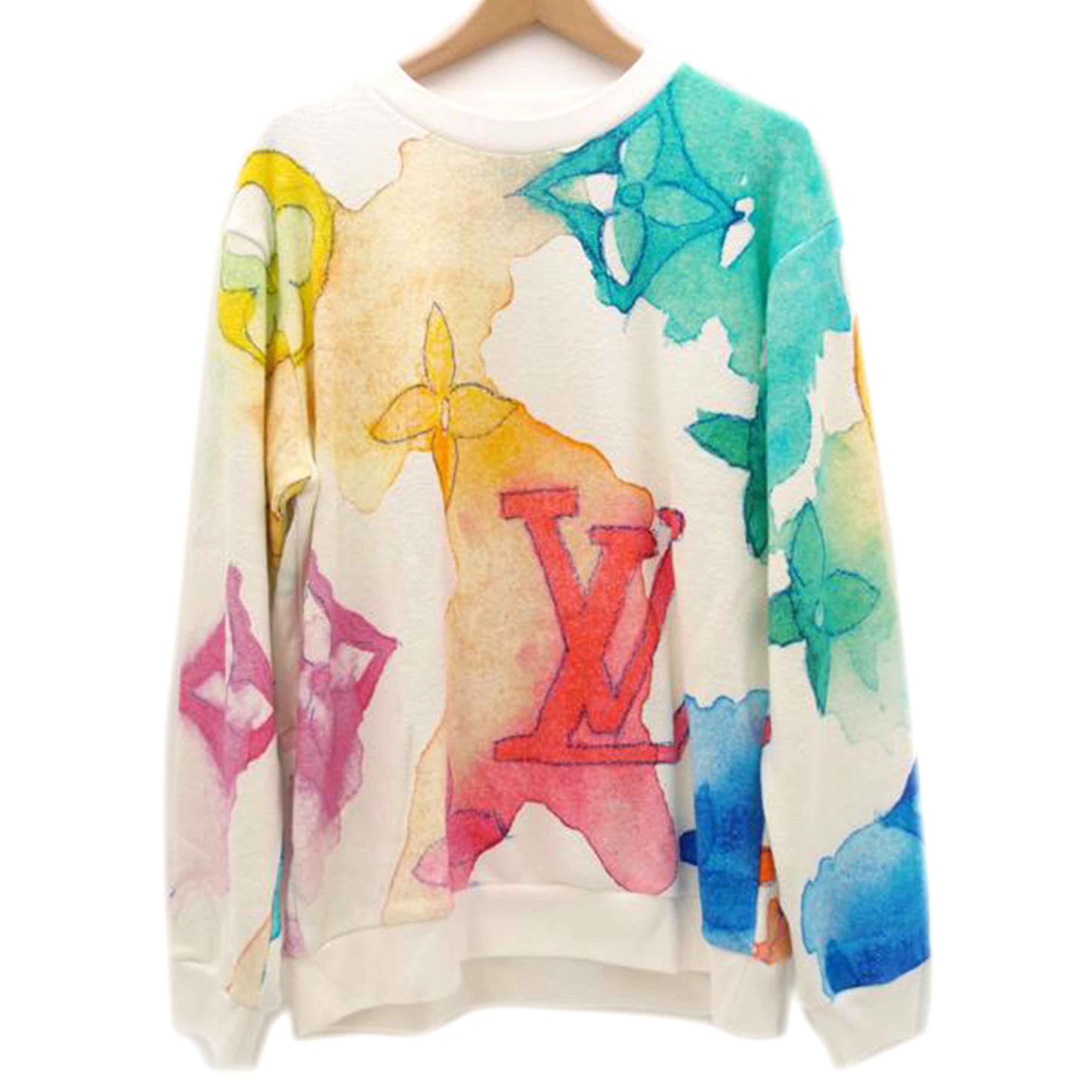 Ｌｏｕｉｓ　Ｖｕｉｔｔｏｎ ﾙｲｳﾞｨﾄﾝ/モノグラムウォータークルーネックスウェットトレーナーロゴ総柄マルチカラー/RM211V AU4 HLY02W//Aランク/69