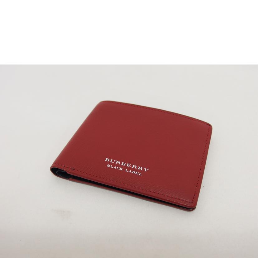 BURBERRY BLACK LABEL 二つ折り財布 ブラック/レッド BURBERRY 二つ折り財布 ブラック/レッド