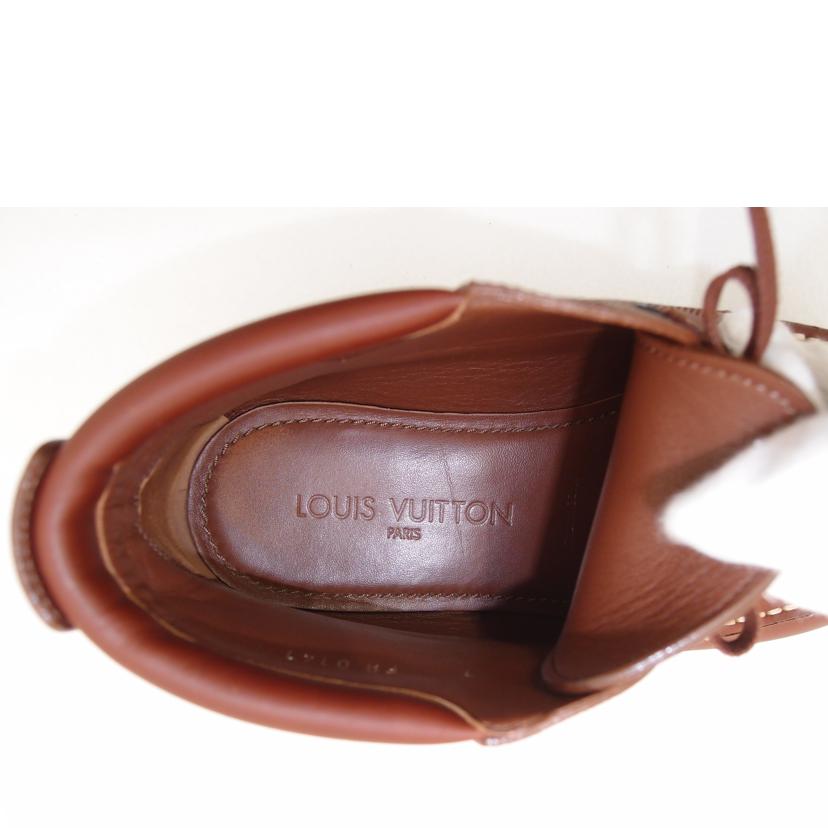 ＬＯＵＩＳ　ＶＵＩＴＴＯＮ ルイヴィトン　ビトン　茶　レザー　市松模様　メンズ　/チャッカブーツ／ブラウン／７//FA0***/Aランク/69