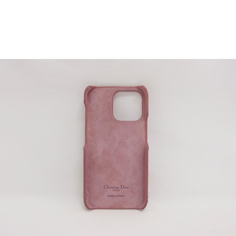 Ｄｉｏｒ ディオール　パテントレザー　カナージュ/ｉｐｈｏｎｅ　１３　Ｐｒｏ／スマホケース／ピンク//ABランク/04