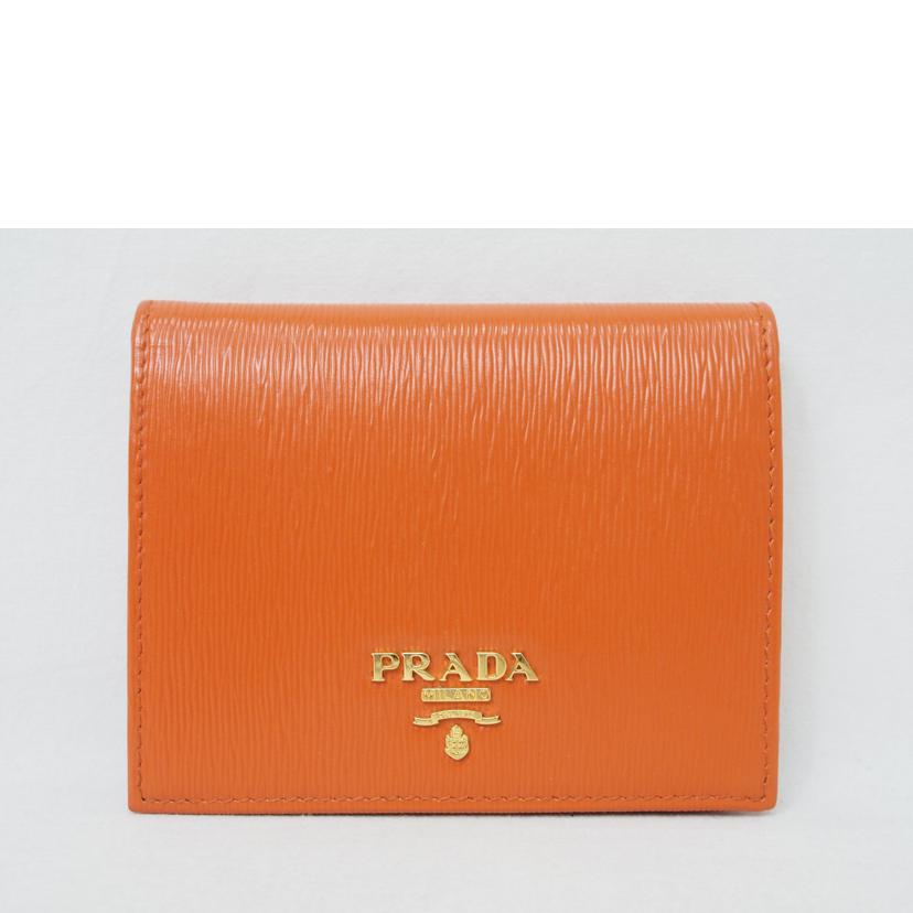 ＰＲＡＤＡ ﾌﾟﾗﾀﾞ/サフィアーノ／２つ折り財布／オレンジ//Aランク/78