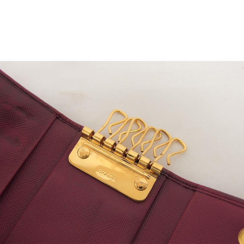 ＰＲＡＤＡ プラダ/サフィアーノ／６連キーケース／ワインレッド/1M0222//197*/Bランク/04