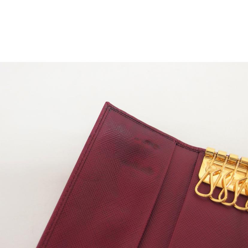 ＰＲＡＤＡ プラダ/サフィアーノ／６連キーケース／ワインレッド/1M0222//197*/Bランク/04