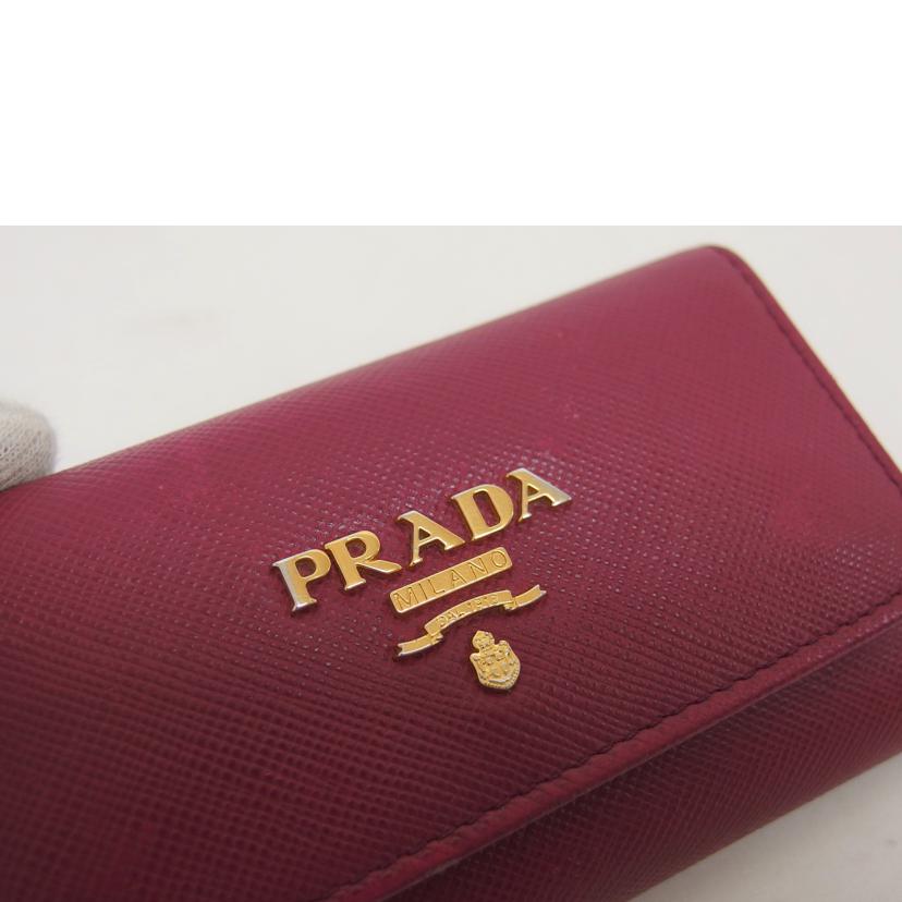 ＰＲＡＤＡ プラダ/サフィアーノ／６連キーケース／ワインレッド/1M0222//197*/Bランク/04