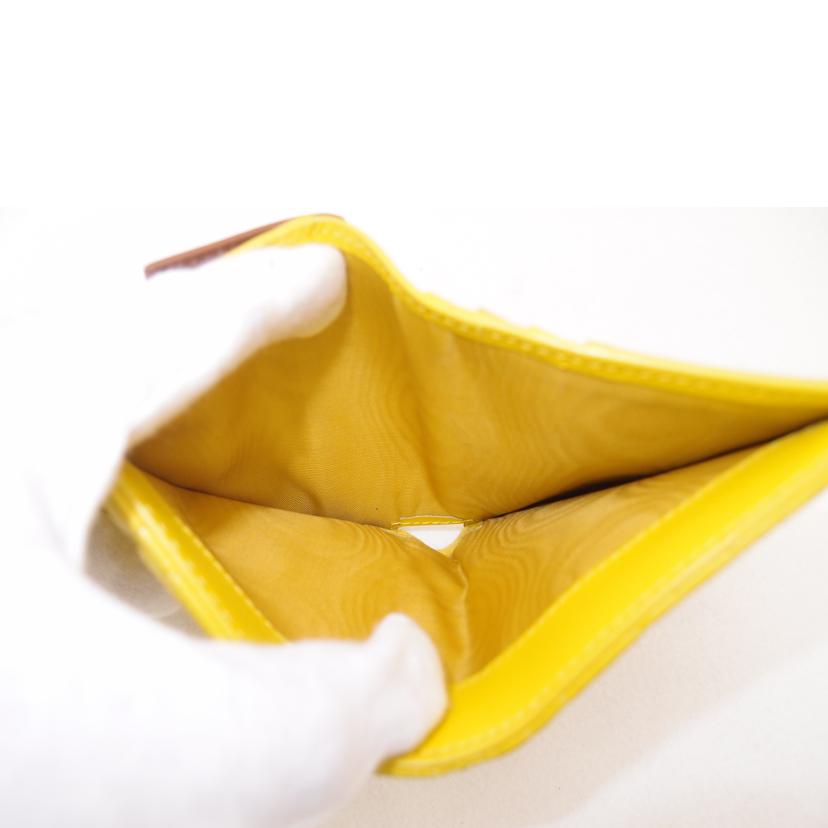 ＣｈｒｉｓｔｉａｎＤｉｏｒ クリスチャンディオール　コンパクト財布　黄色　レザー　レディース/カロカナージュ二つ折り財布／イエロー/S5137URU//MA1***/ABランク/69