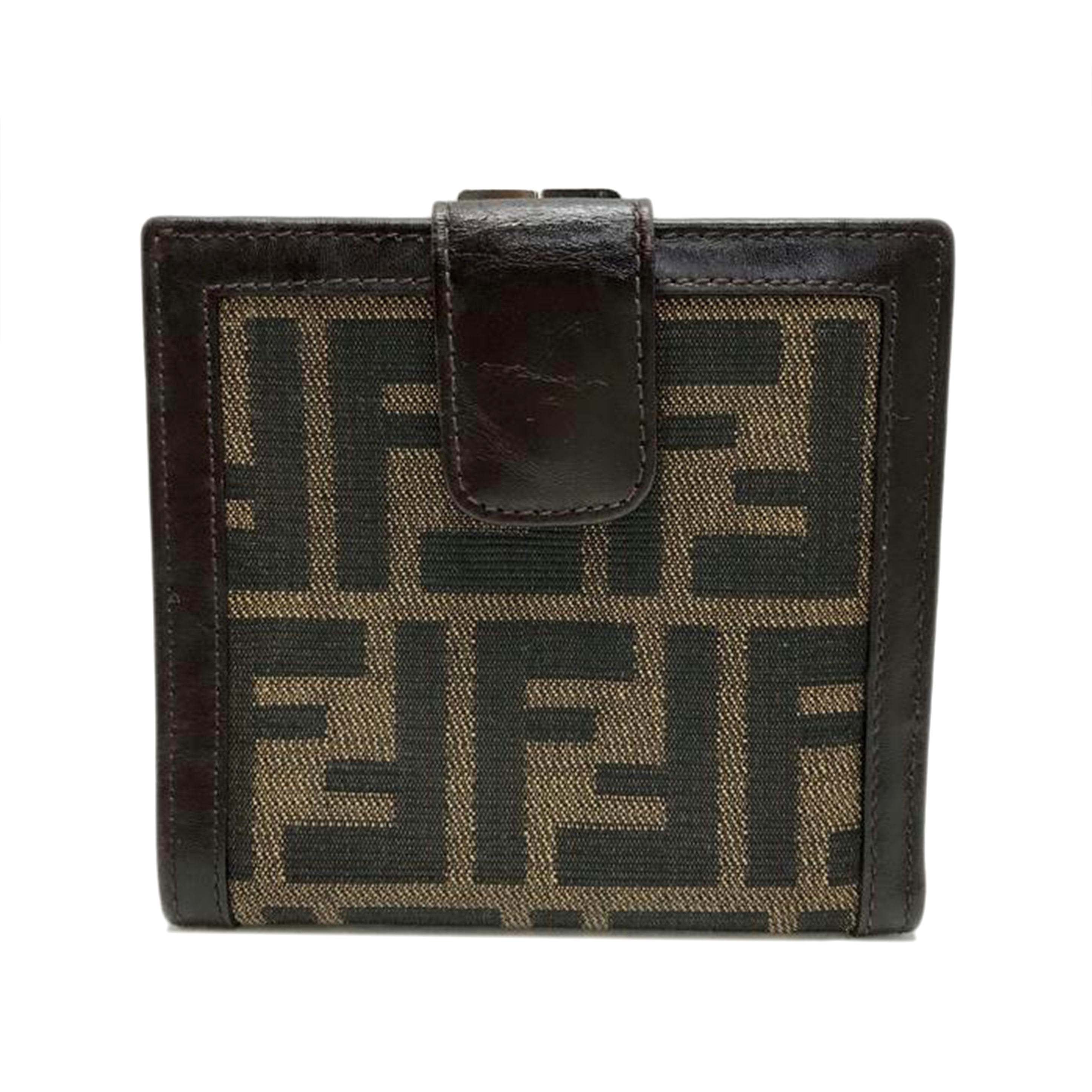 ＦＥＮＤＩ フェンディ/ズッカ柄　ガマ口二つ折り財布/2277-30782-099//Bランク/51