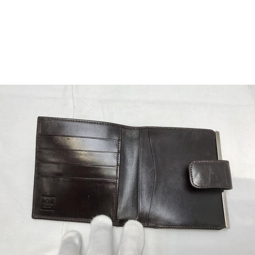 ＦＥＮＤＩ フェンディ/ズッカ柄　ガマ口二つ折り財布/2277-30782-099//Bランク/51